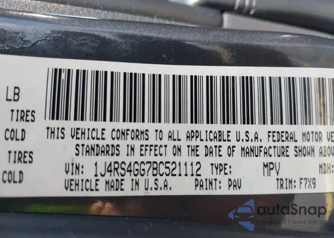 2011 Jeep Grand Cherokee Laredo from USA, damaged, VIN 1J4RS4GG7BC521112